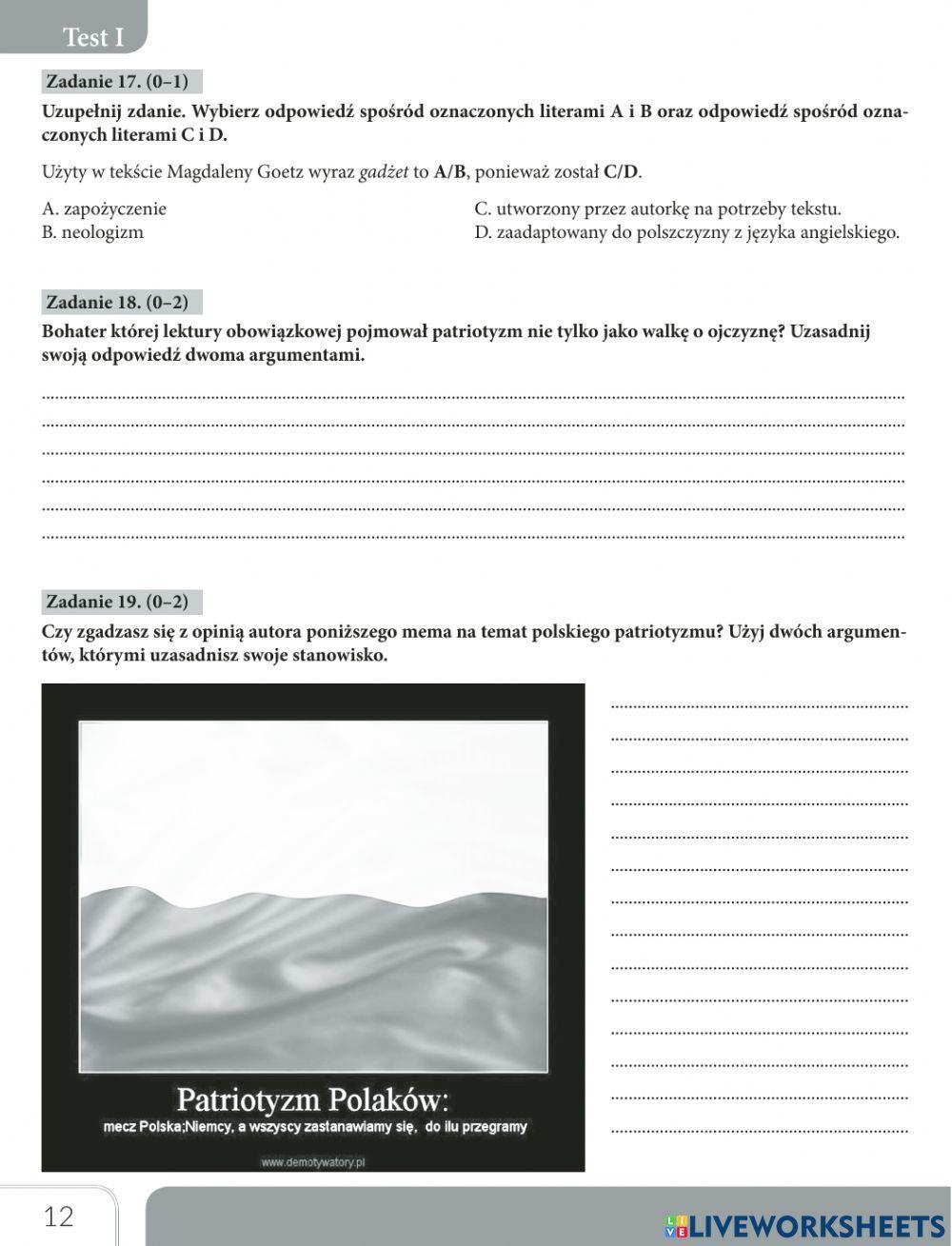 Arkusz ósmoklasisty. Syzyfowe prace