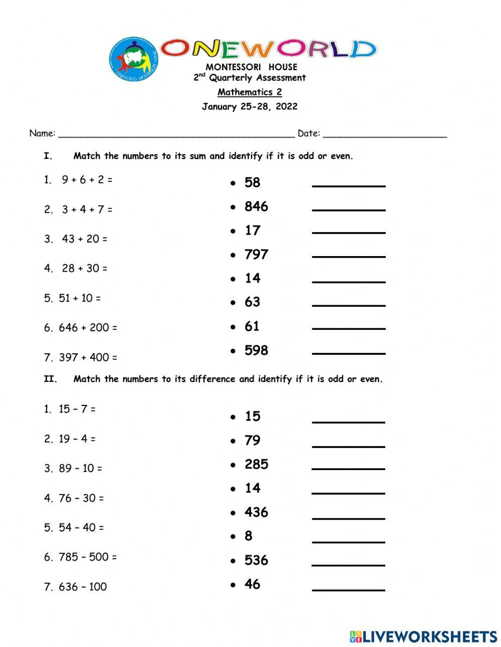 2Q Math 2Q Math