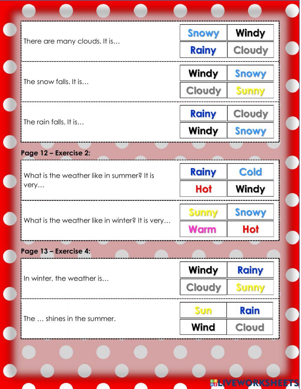 The seasons 1 - 1.1.4°