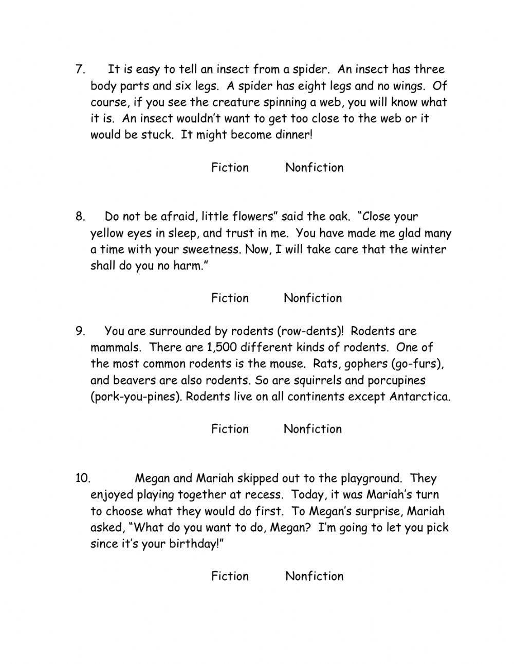 Fiction and Nonfiction 