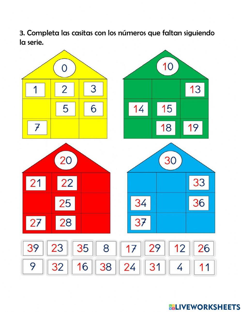 Los númereos hasta el 50
