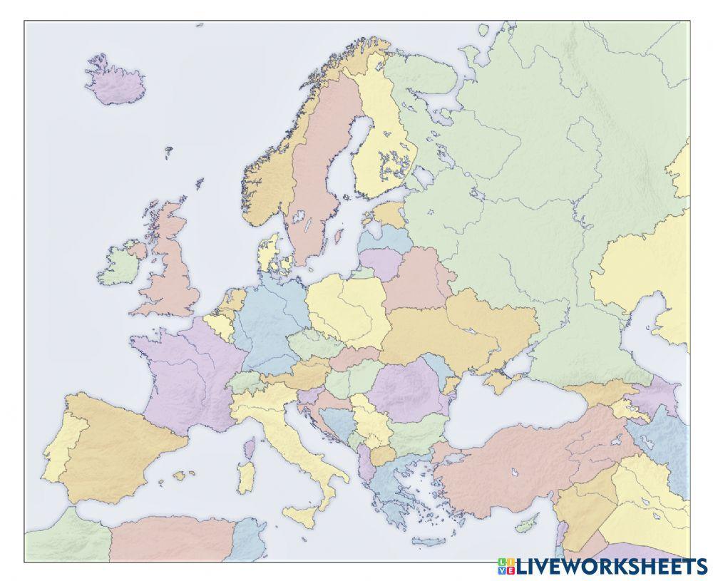 Mapa político Europa
