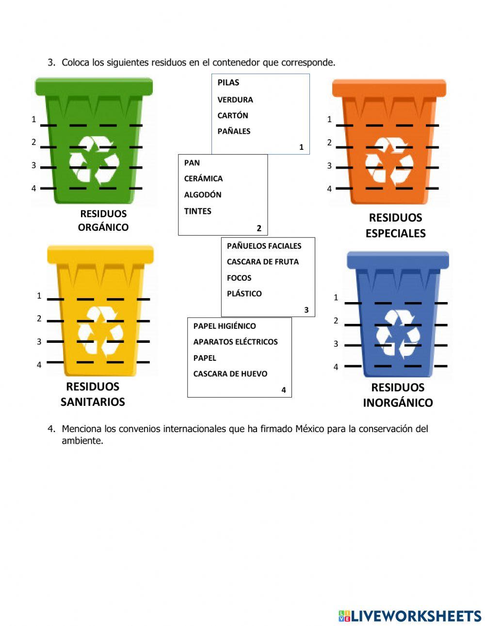 Reducción, reúso y reciclado
