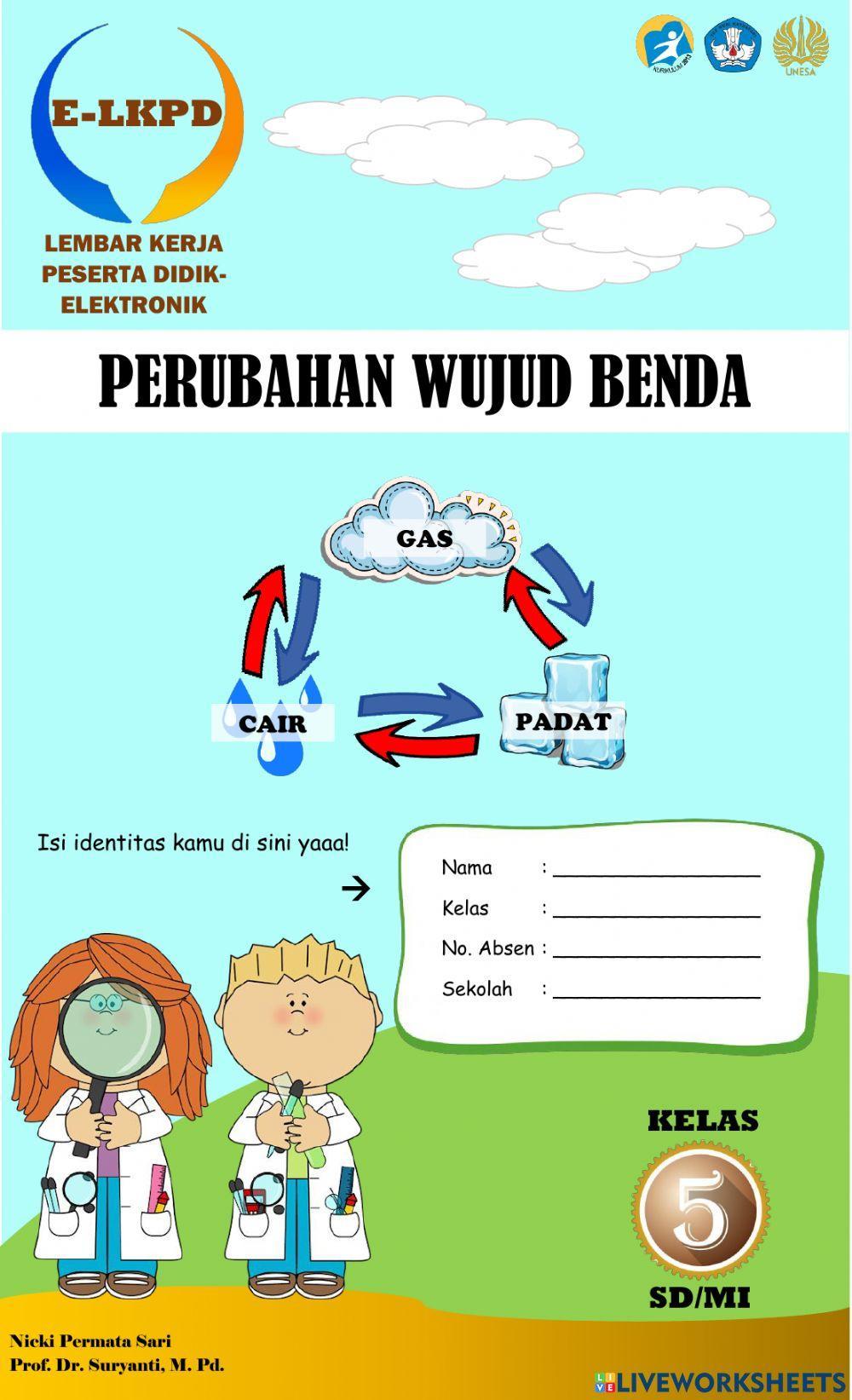 E-LKPD Perubahan Wujud Benda Kelas 5 Sekolah Dasar