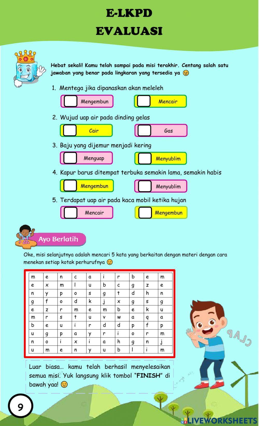 E-LKPD Perubahan Wujud Benda Kelas 5 Sekolah Dasar