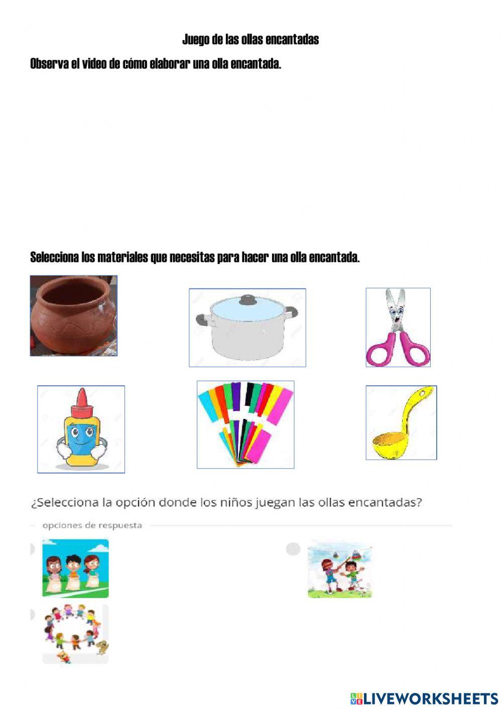 Juego tradicional las ollas encantadas