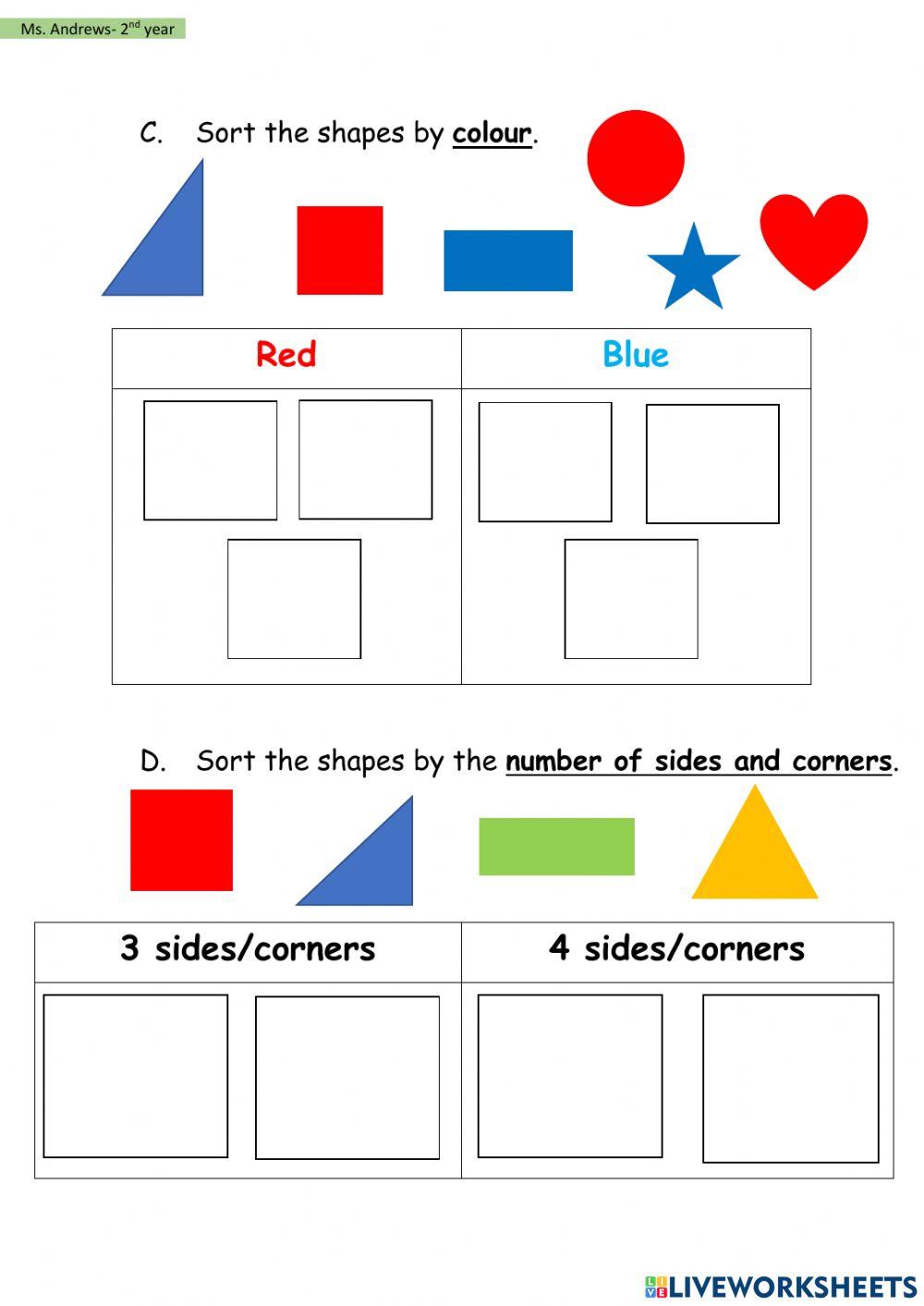 Mathematics-Sorting 2D Shapes 1