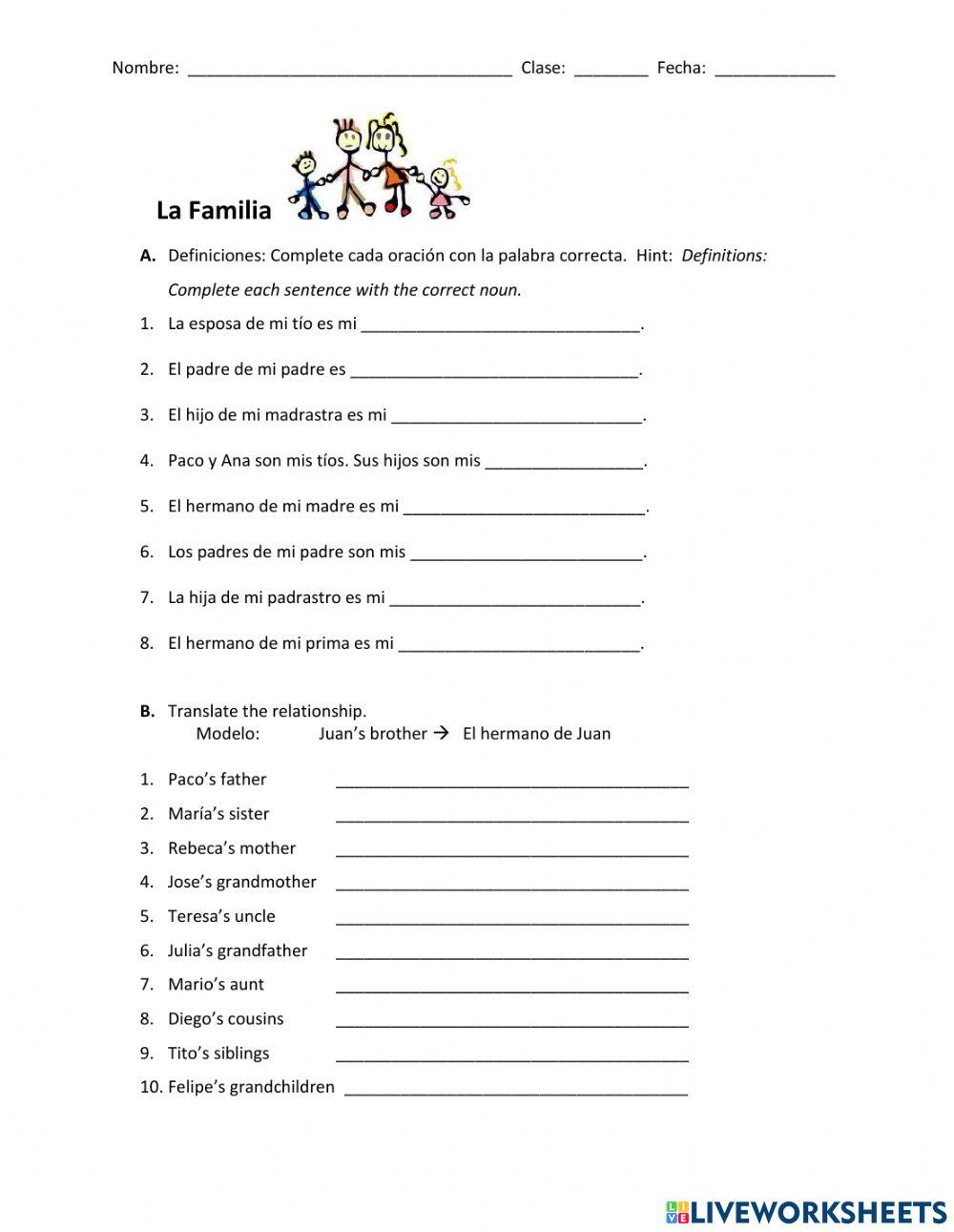 L3 Family Vocab & Possession.