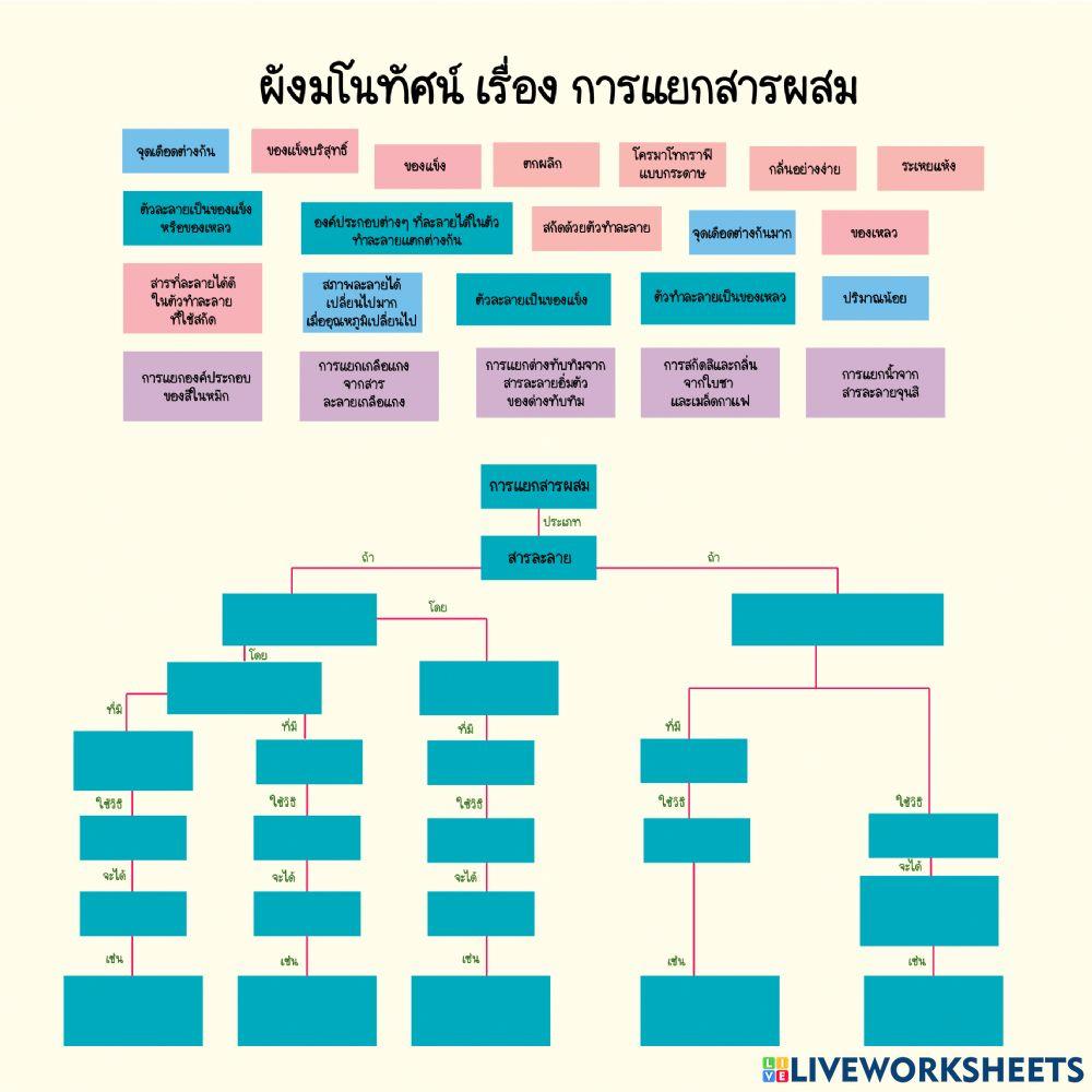 แผนผังการเเยกสารผสม