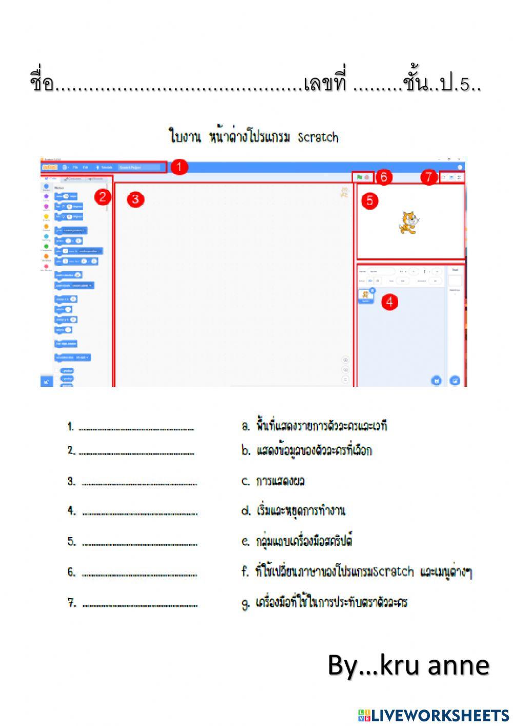 ใบงานองค์ประกอบscratch ป.5