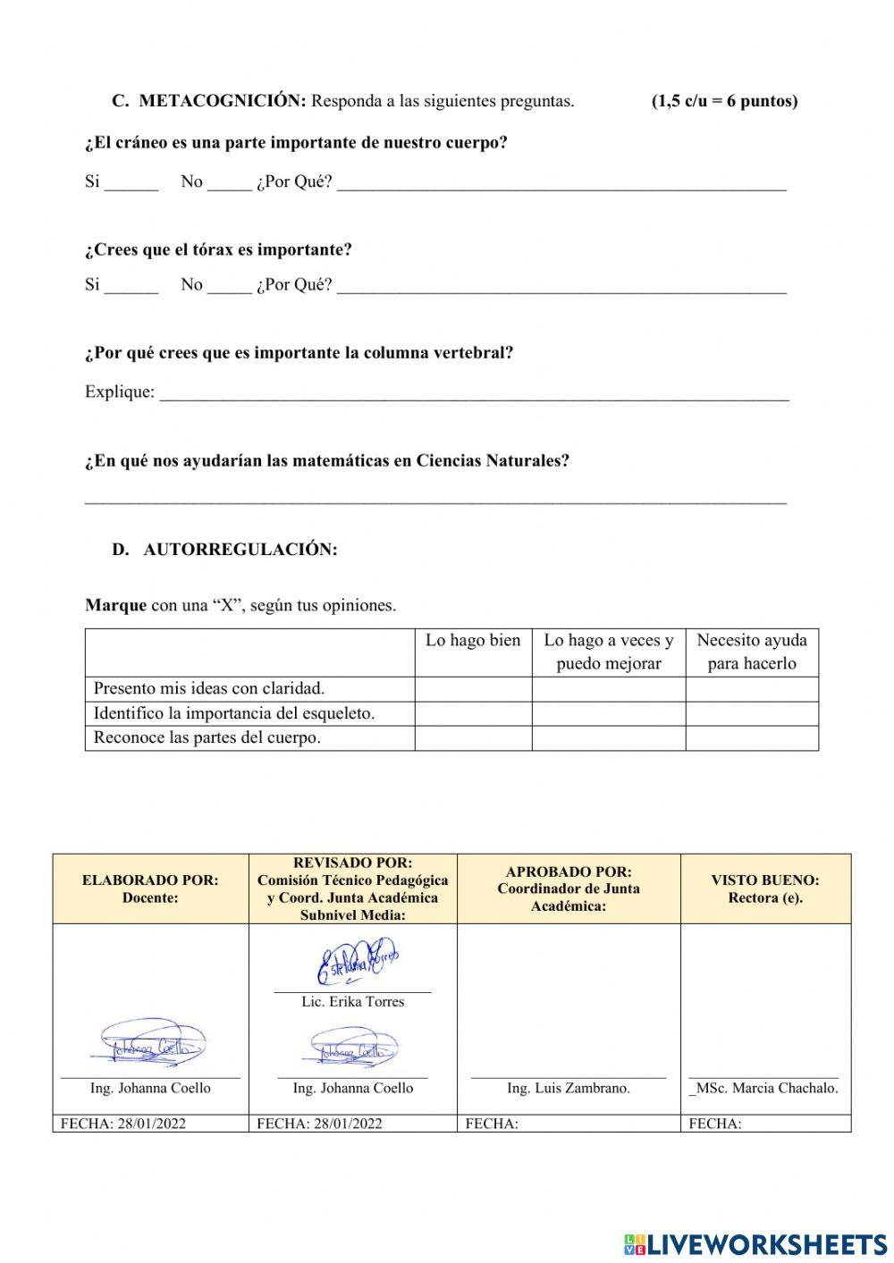 Evaluación 1er Quimestres CCNN