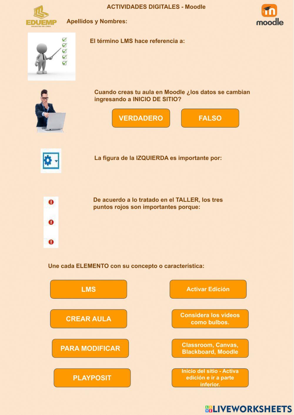 Moodle - Actividad Digital
