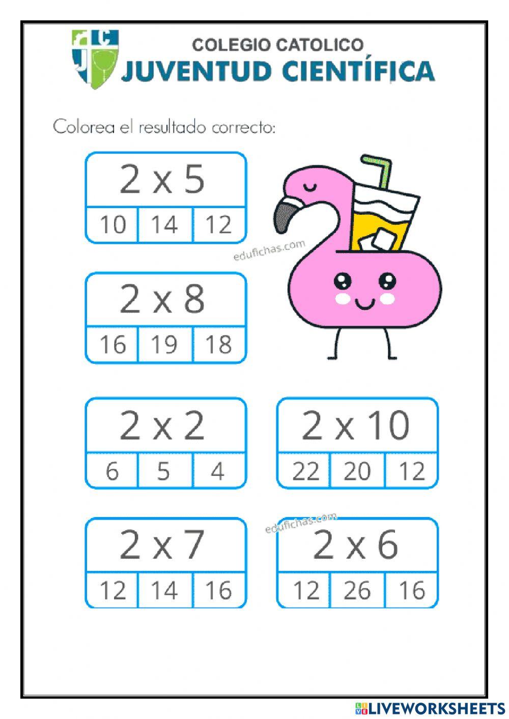Multiplicación del 2