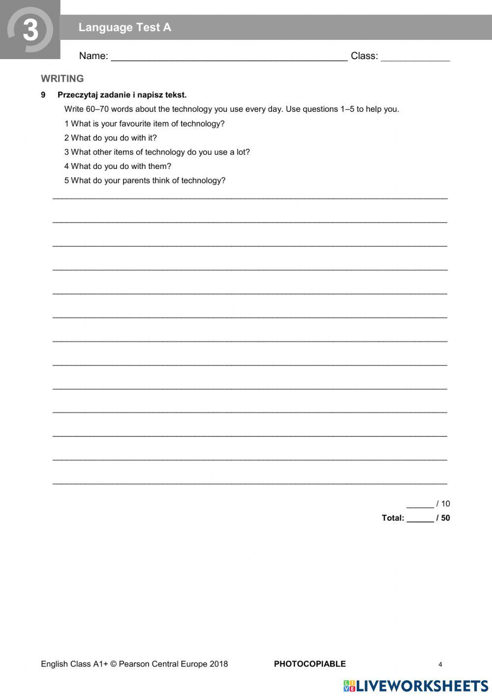 English Class A+ Unit 3