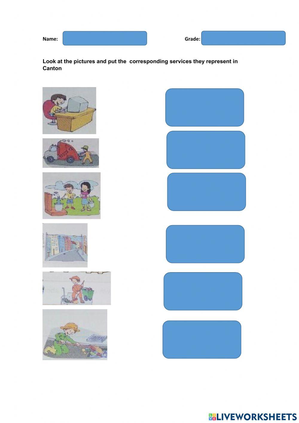 Authorities in the canton - services