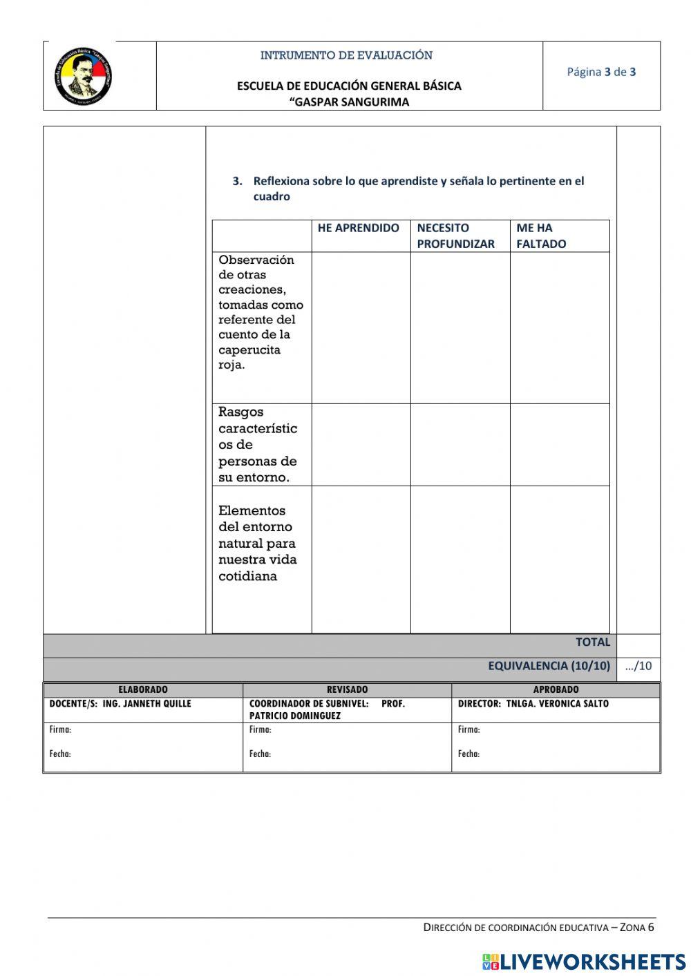 Prueba seguno primer quimestre