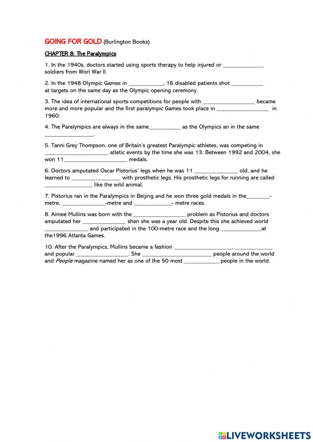 GOING FOR GOLD - chapter 8