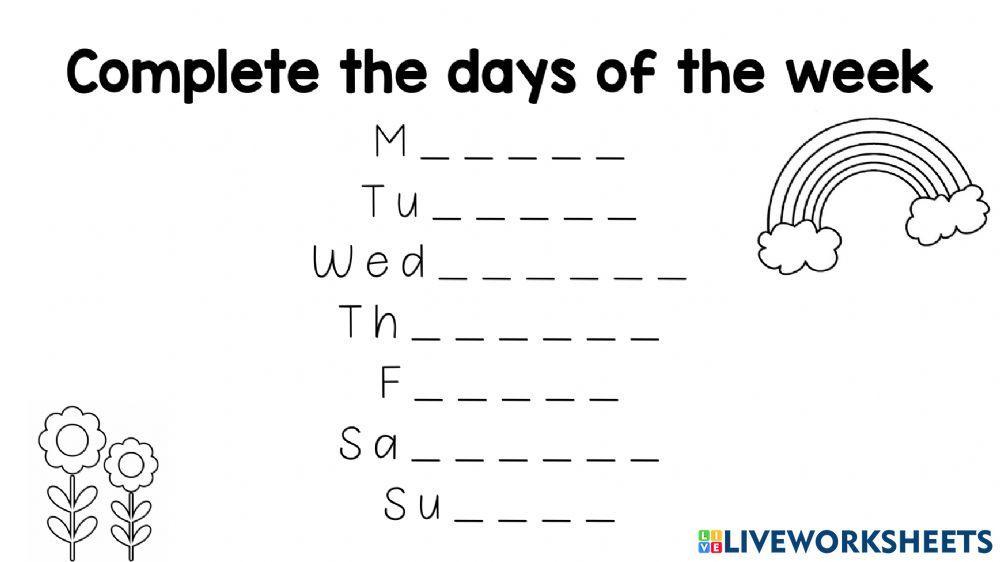 Days of the week