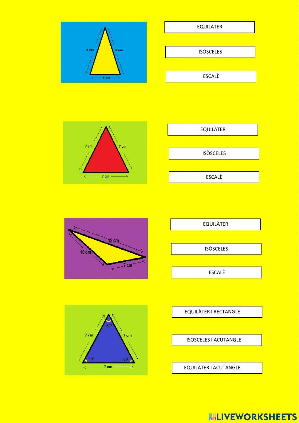 Classificació de triangles