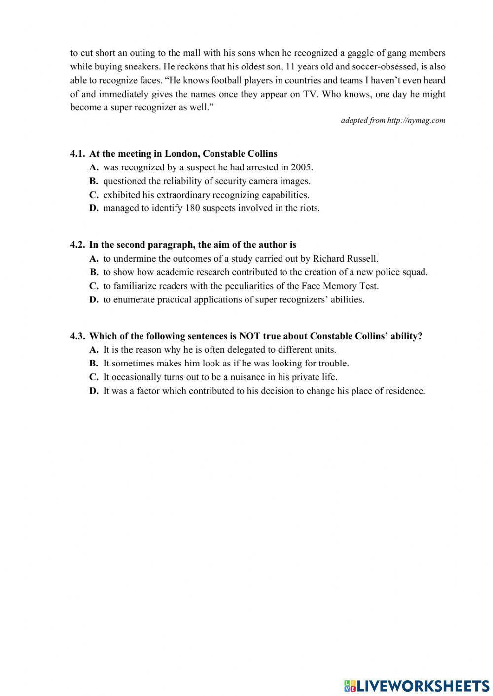 Mock Matura Exam bilingual level 2019 part one