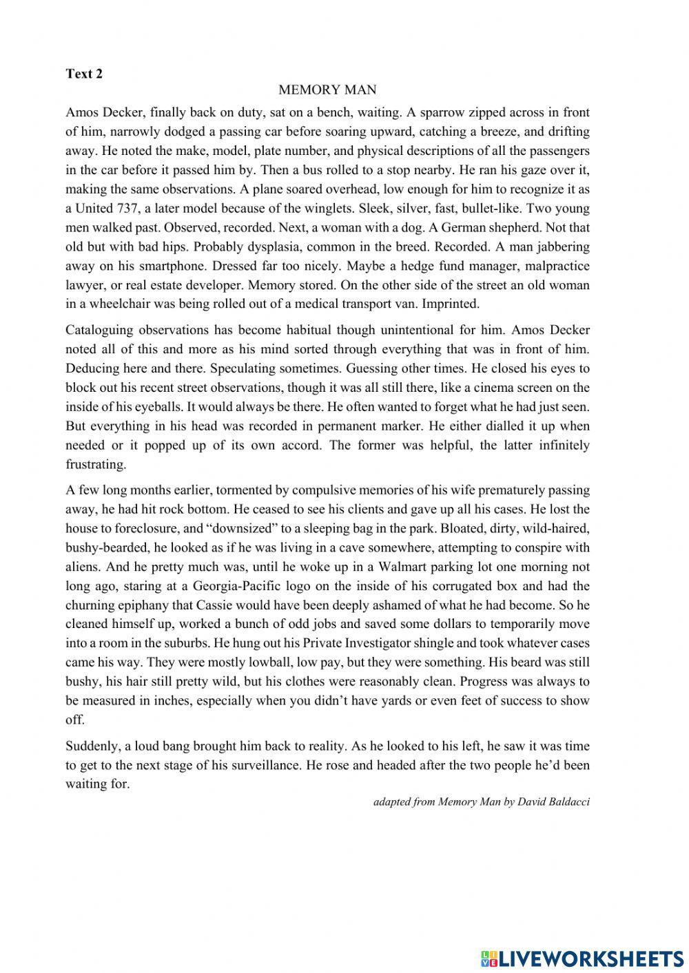 Mock Matura Exam bilingual level 2019 part one