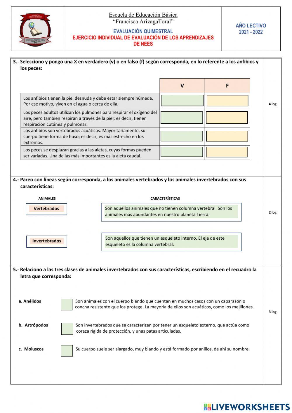 Examen 1er. Quimetre de CCNN - NEES