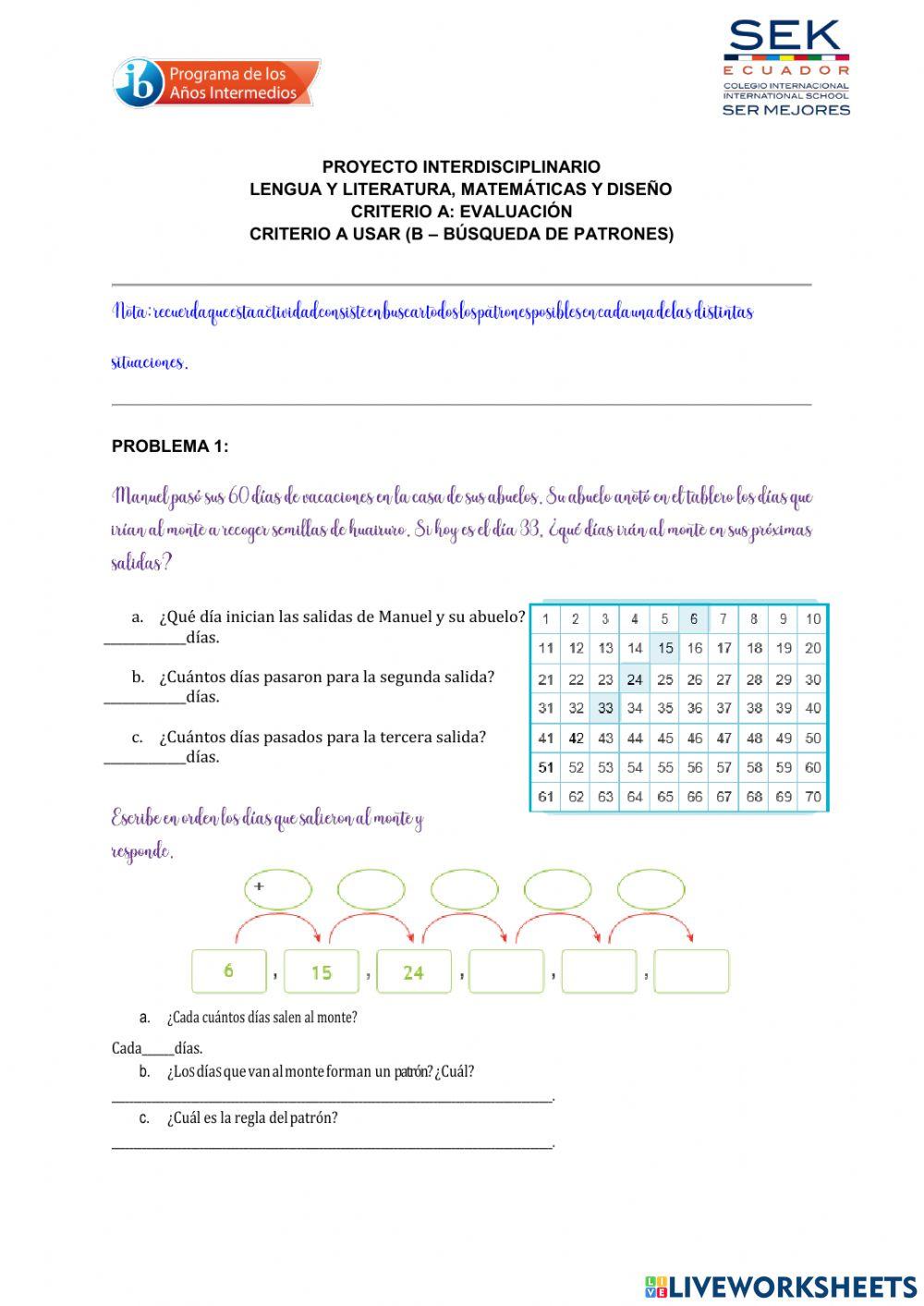 Proyecto Interdisciplinario Criterio A