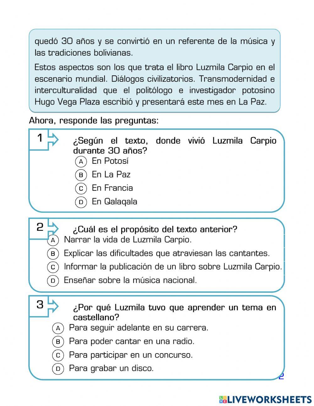 Valoracion 5to de primaria