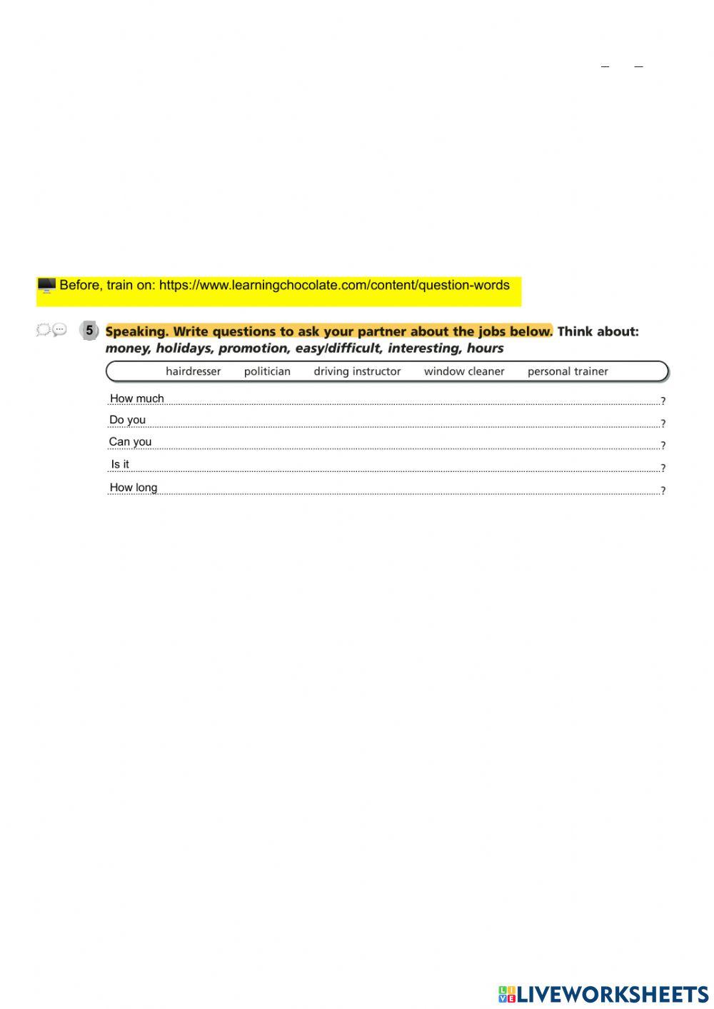 Just the job: talking and listening