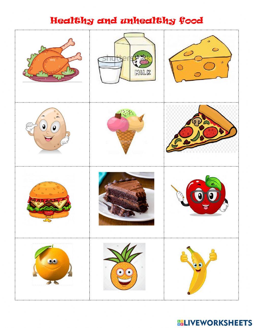 Healthy Vs unhealthy food