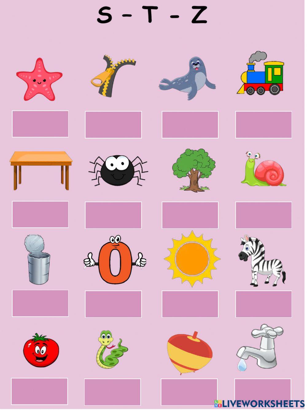 Consonants: Letter S-T-Z
