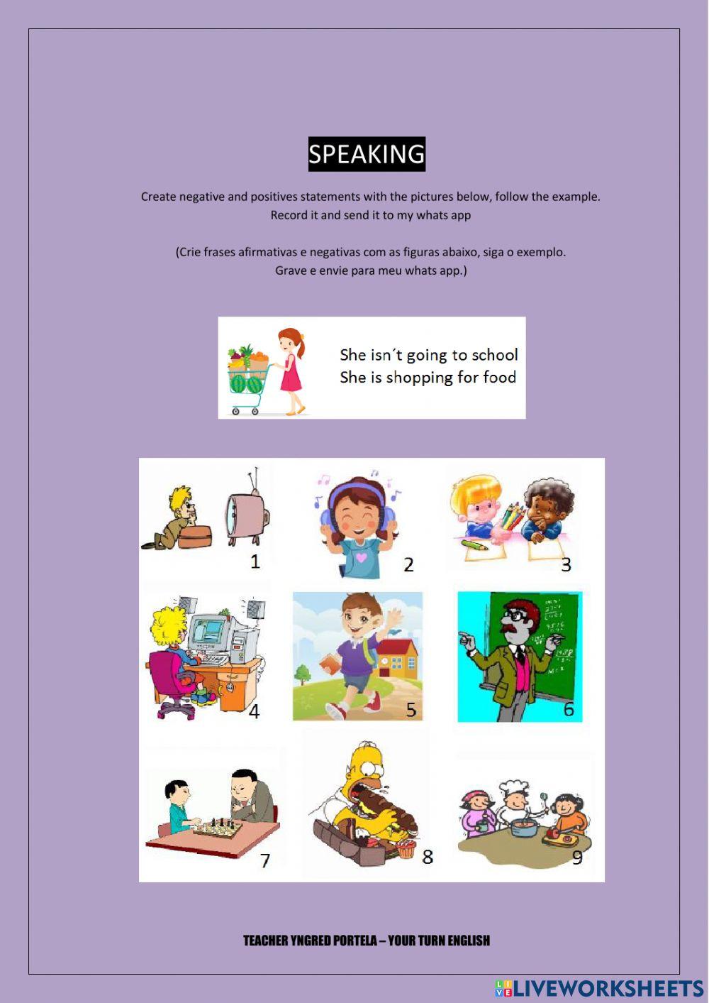 Speaking: What are they doing?