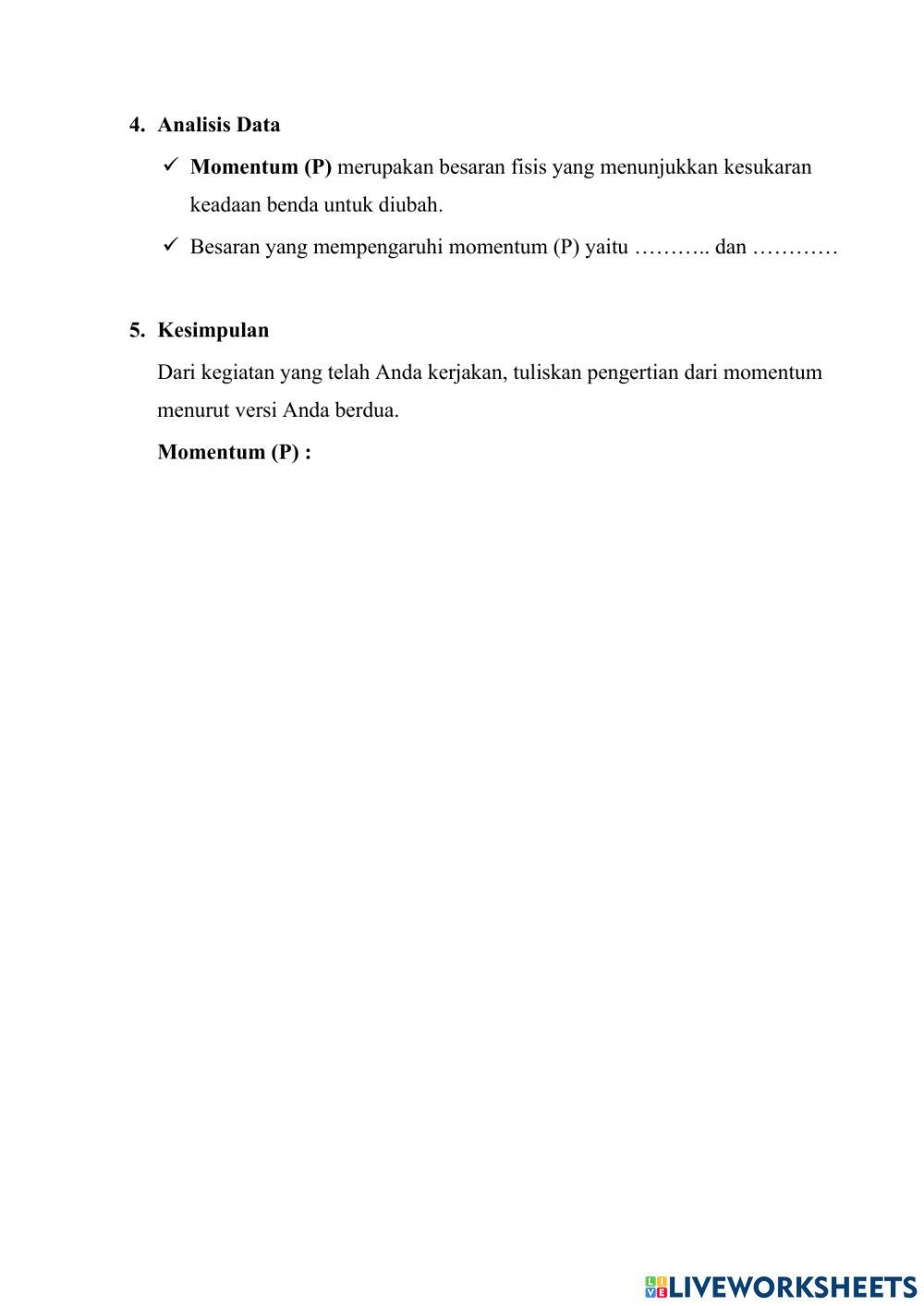LKPD Momentum Impuls
