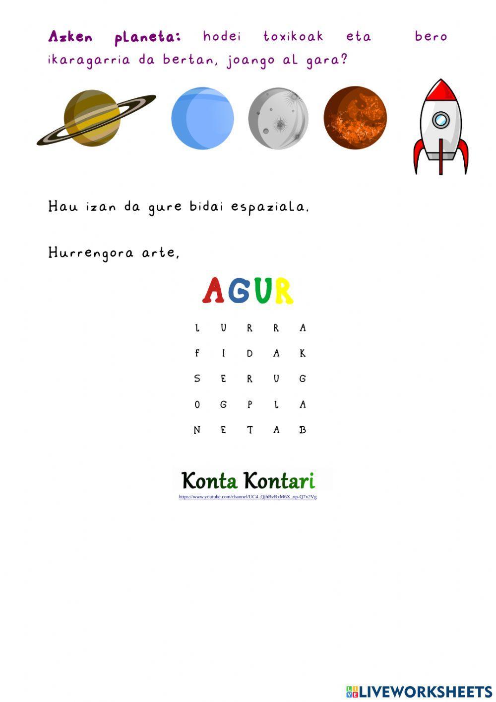 Eguzki-sistemaren PLANETAK (Bideoarekin)