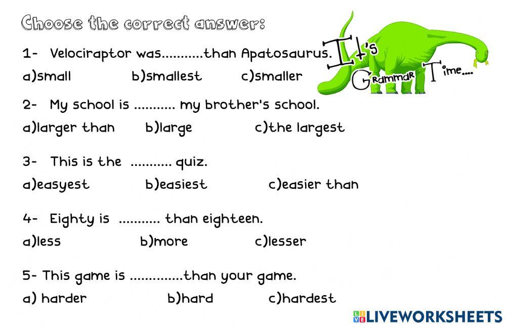 Comparative and Superlative