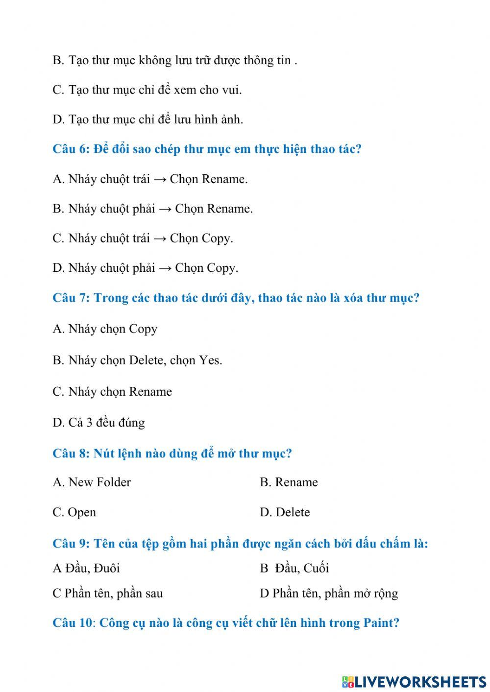 Ôn tâp khối 4 - HK1