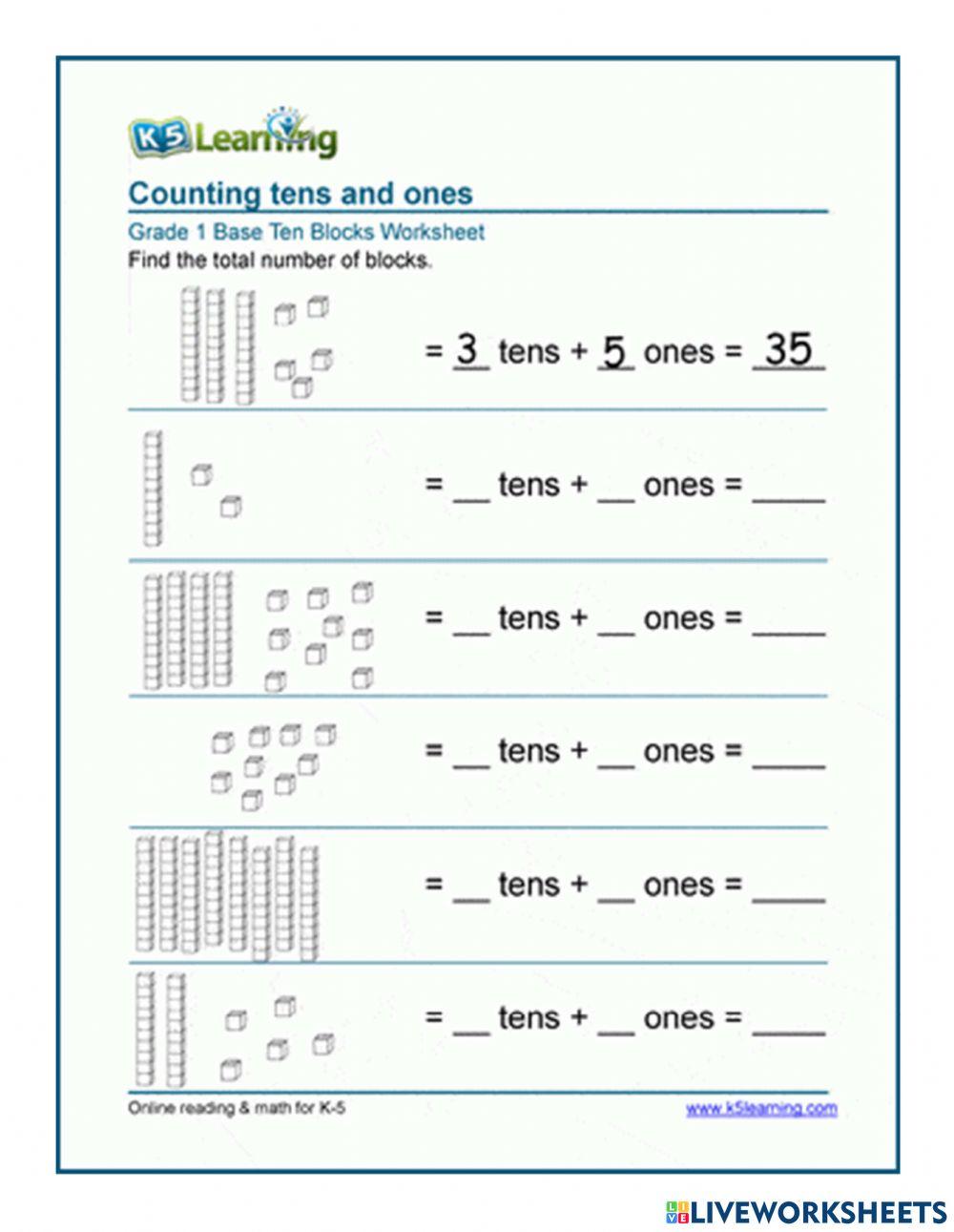 Place Value (tens & ones) Place Value (tens & ones)