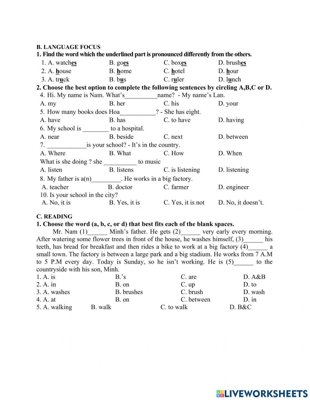 Grade 6 online pdf worksheet Live Worksheets