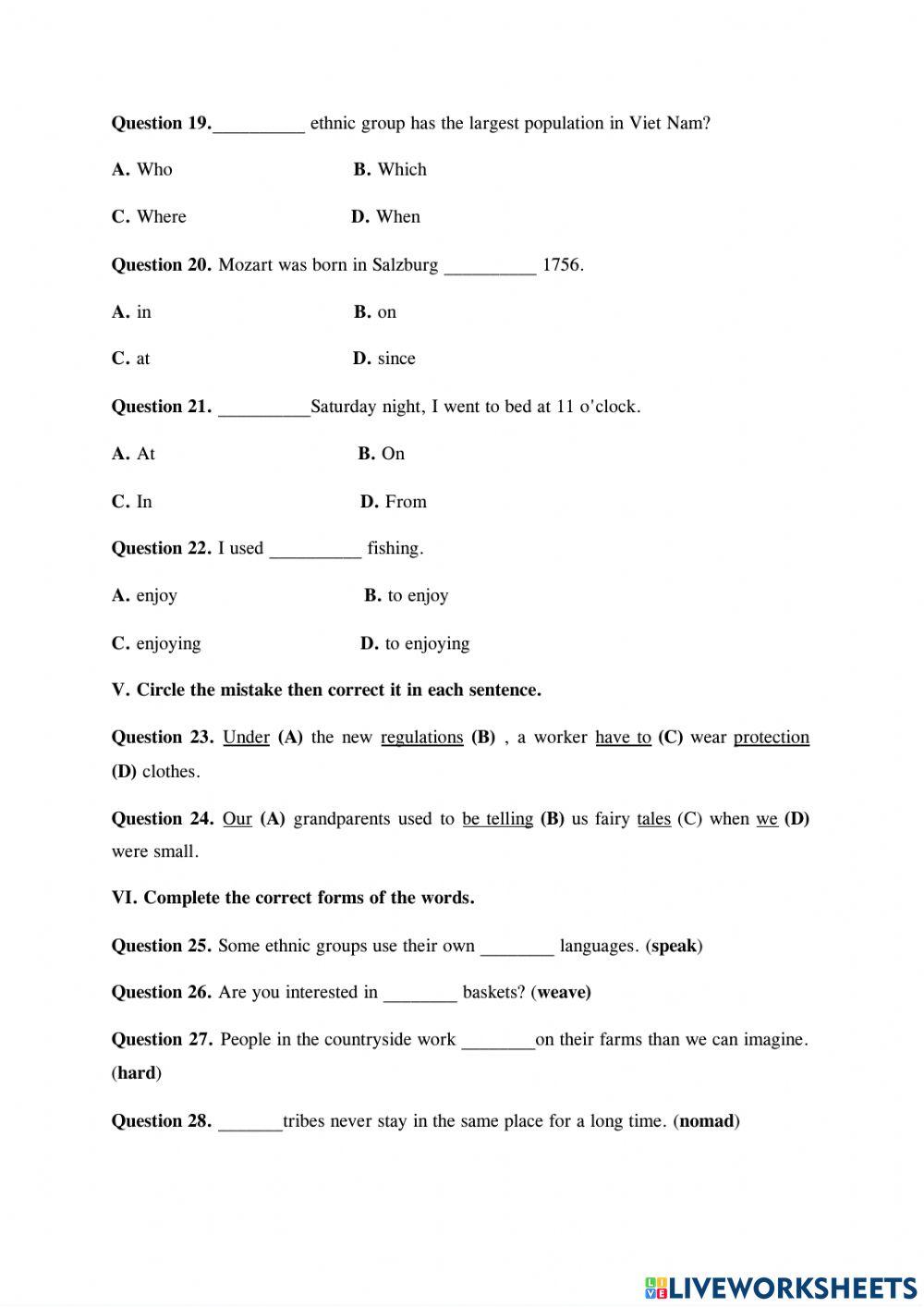 E8 end-of-term test 6