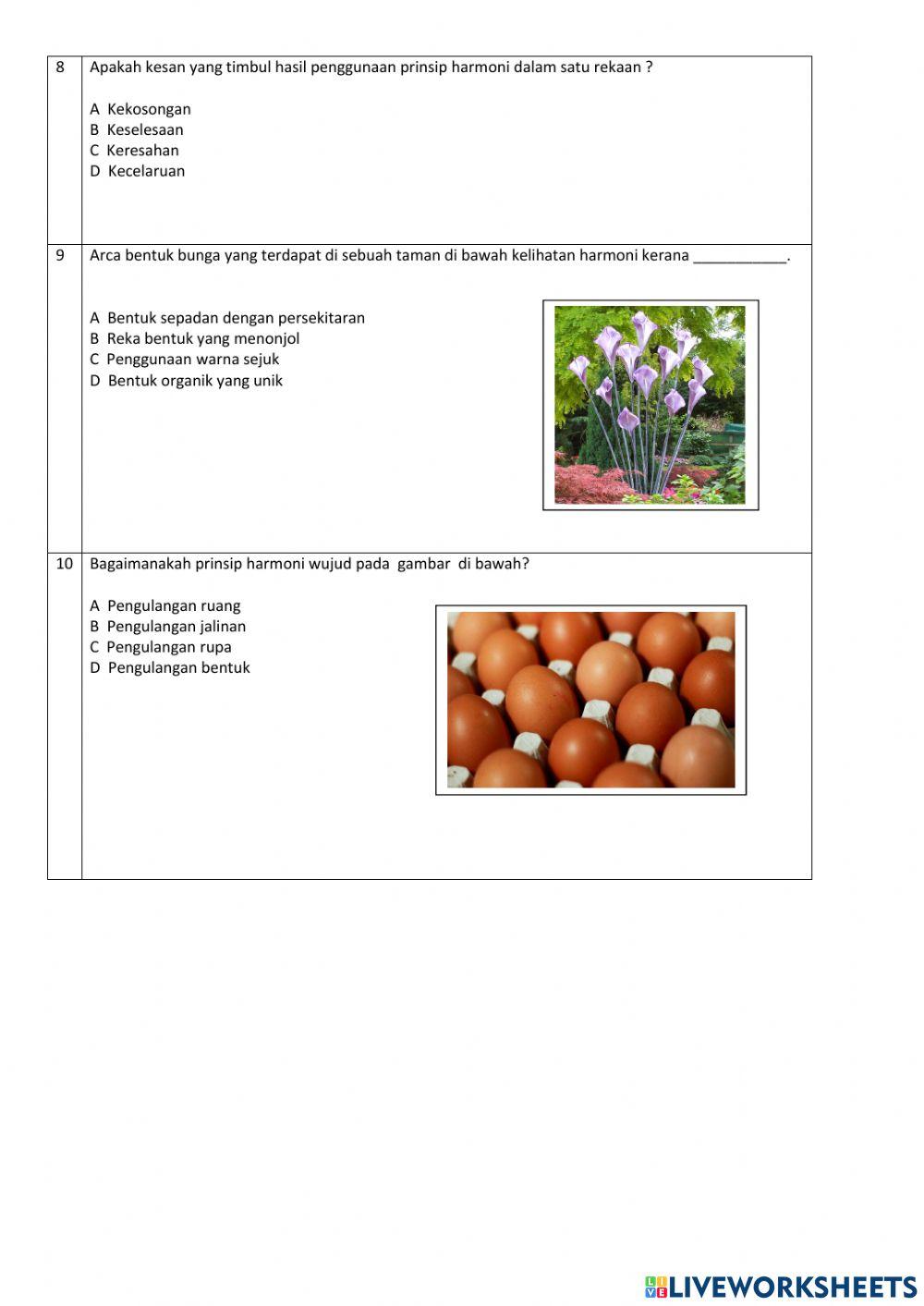 Tingkatan 1 TAJUK 8 : HARMONI