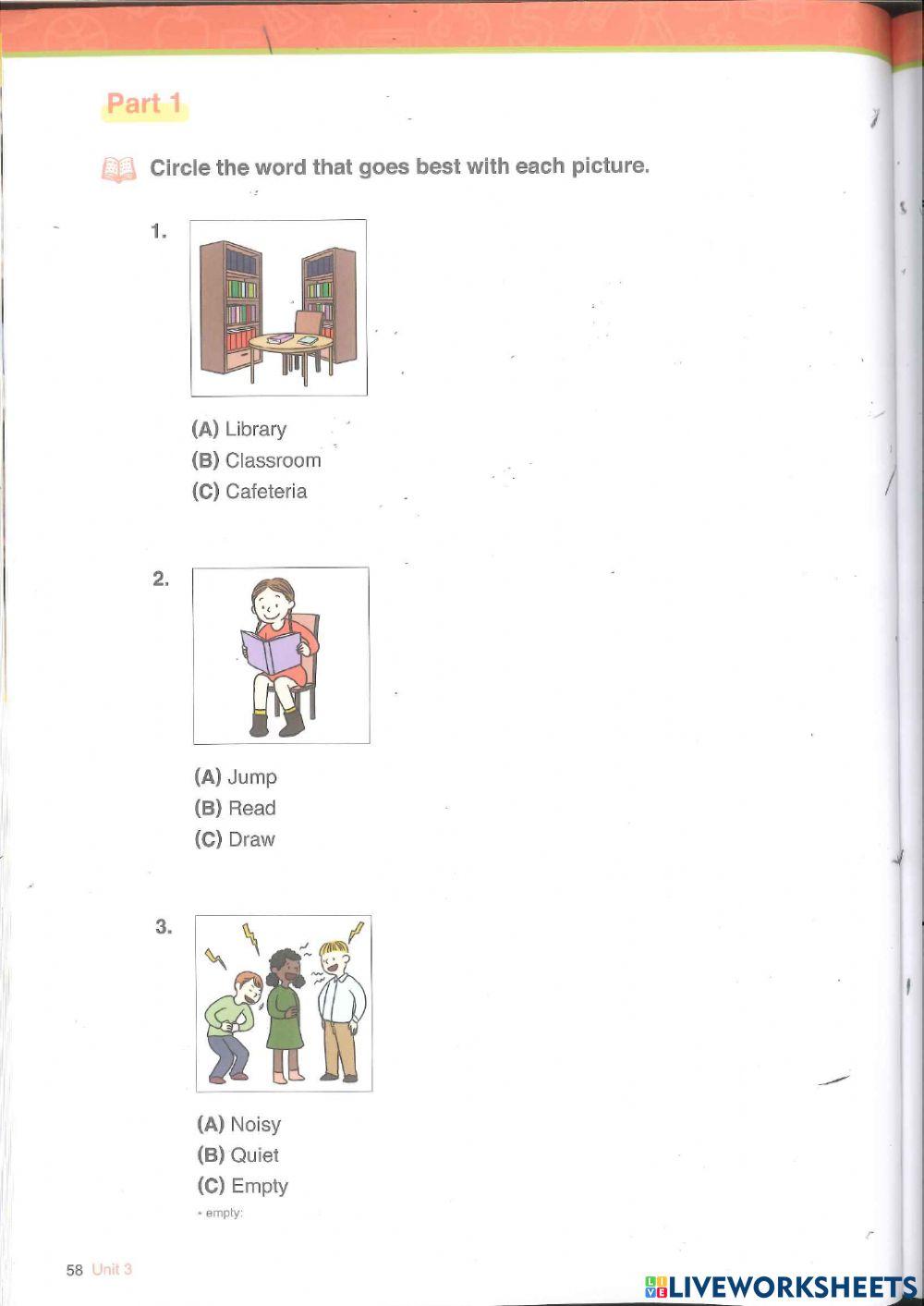 Toefl primary 1 Unit 3 Reading & Listening Part 1-3