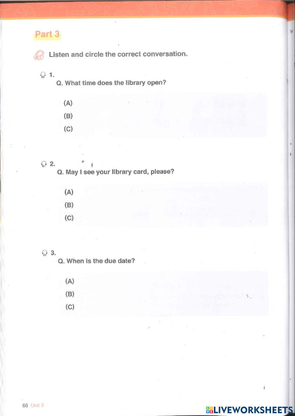 Toefl primary 1 Unit 3 Reading & Listening Part 1-3