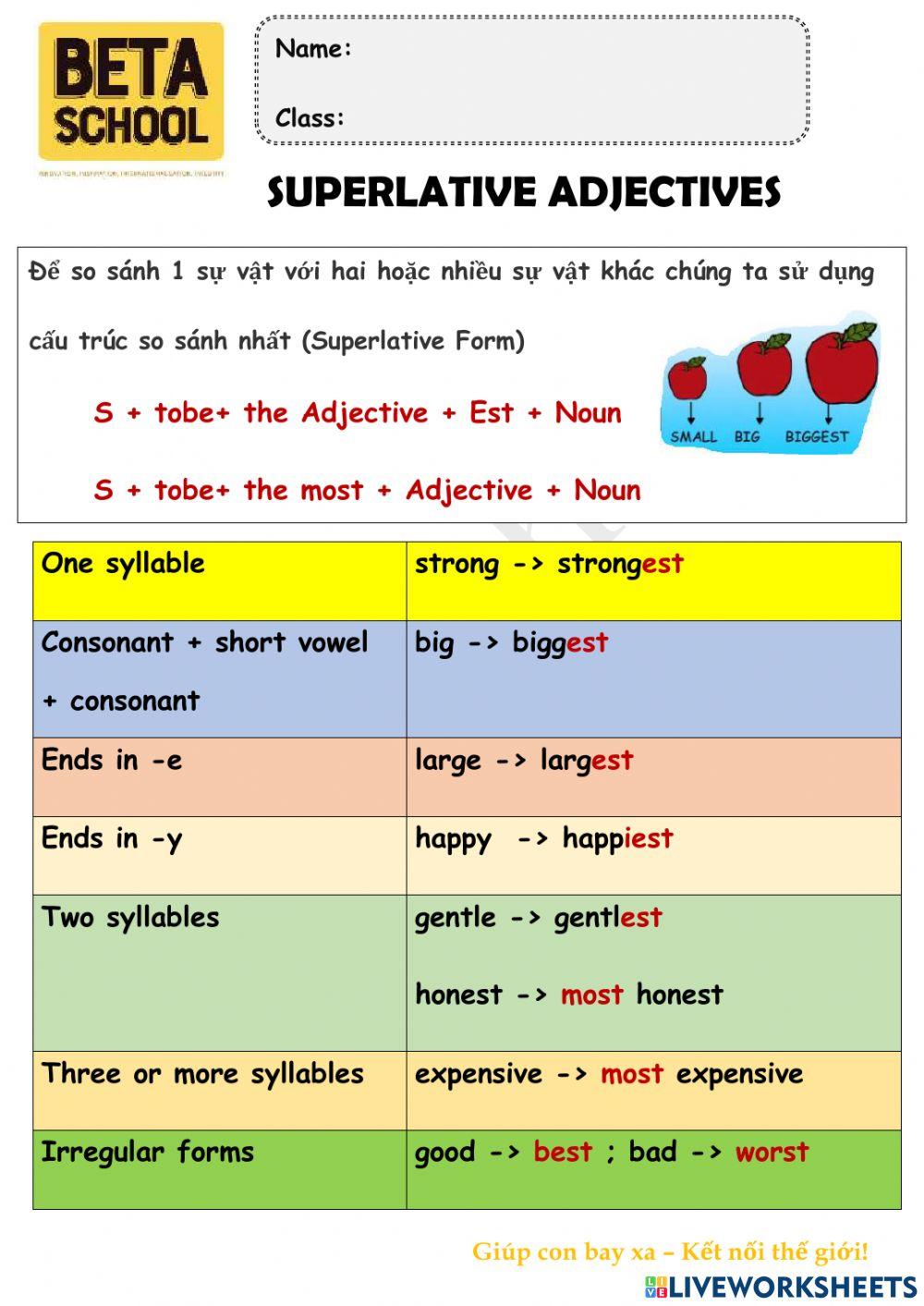 Superlative Adjectives
