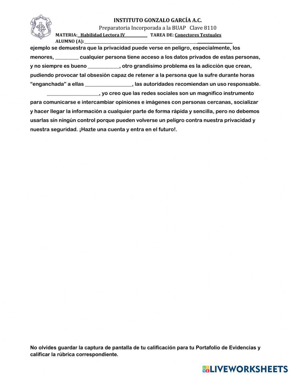 Conectores textuales