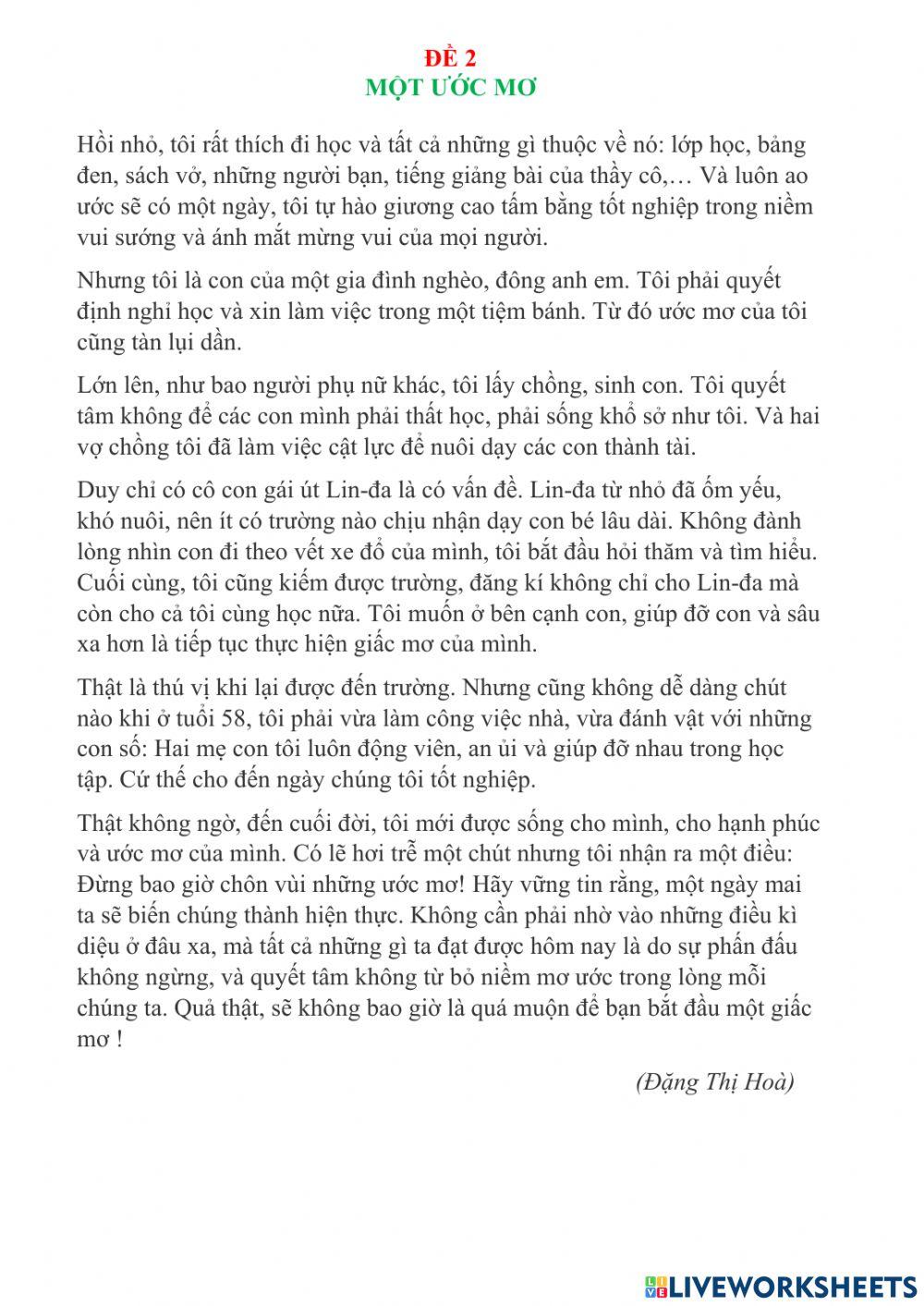 Đề ôn tv ck1 số 2 ( 5 -1)