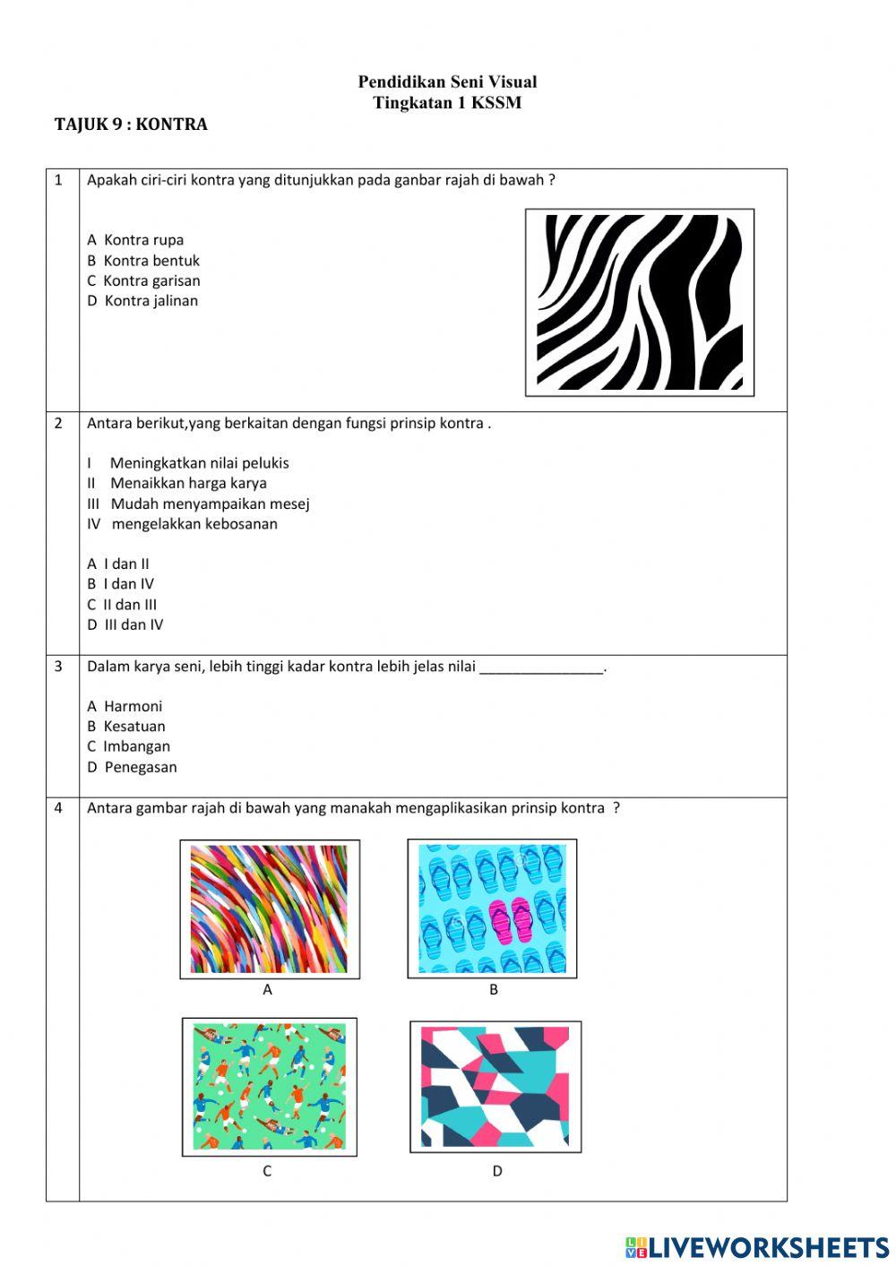 Tingkatan 1 Tajuk 9 : Kontra
