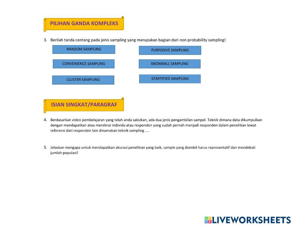 LKPD populasi dan sampel
