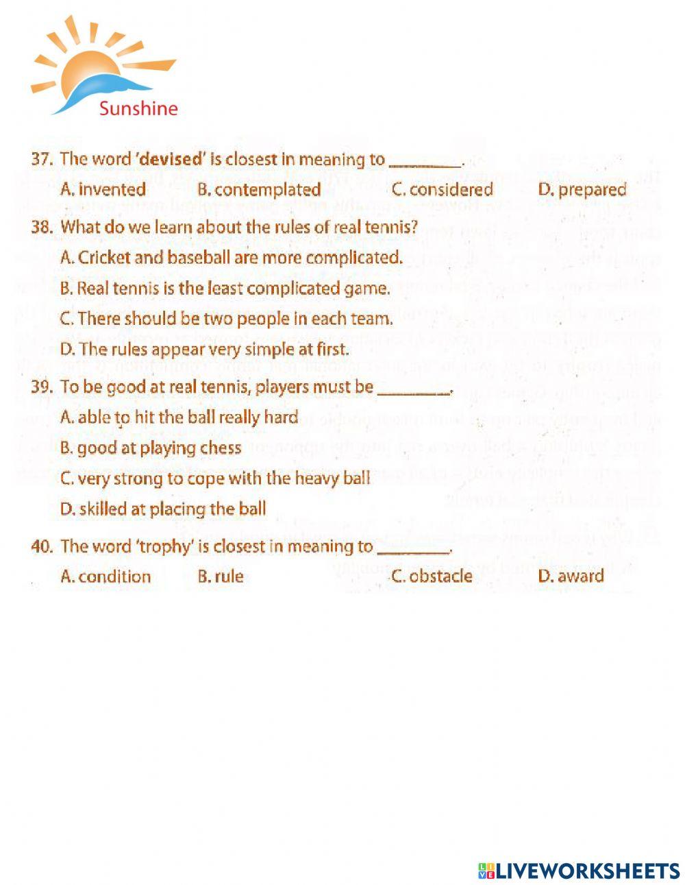 THPT - Practice test 5