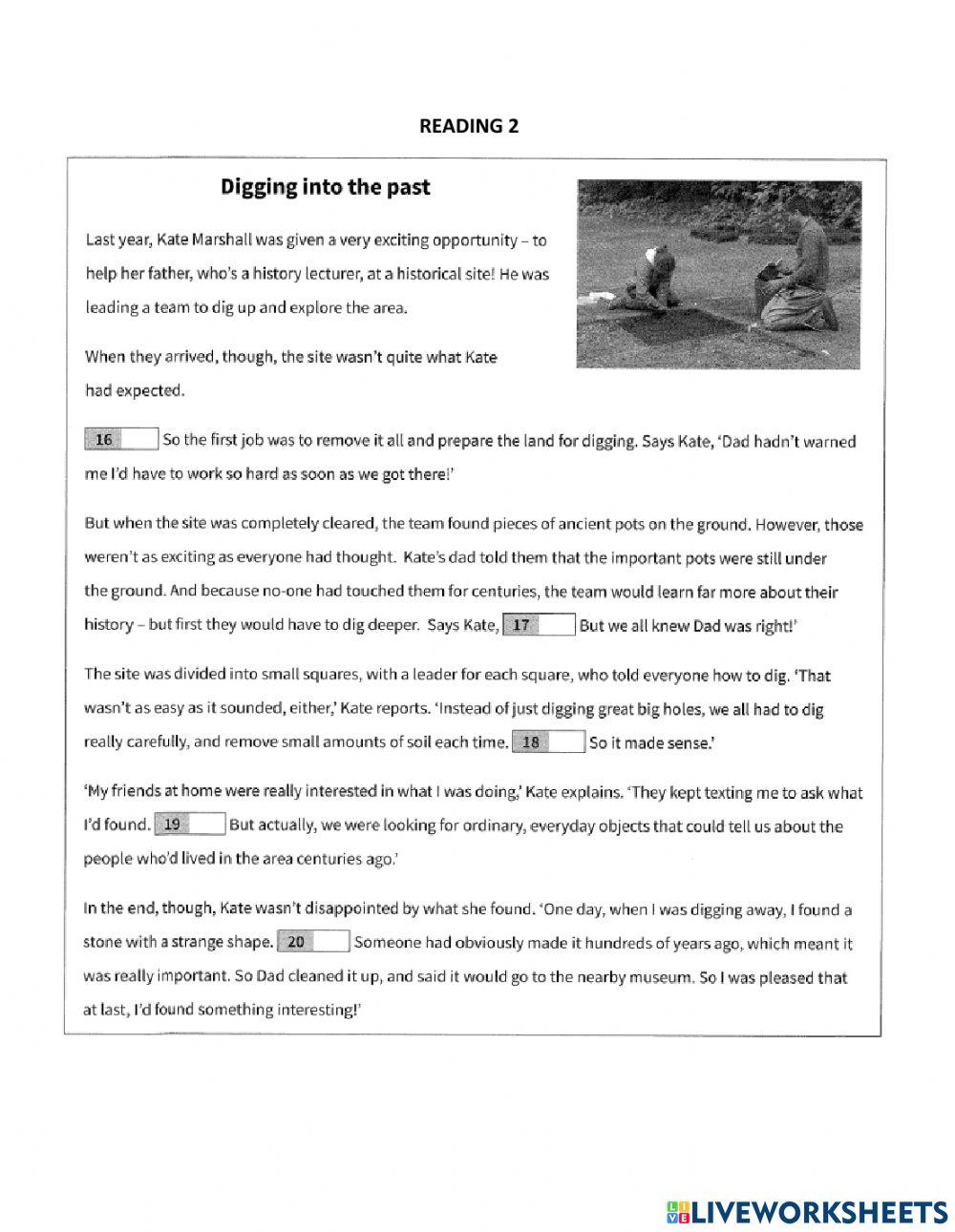 Pet reading 2 part 4 online exercise for live worksheets