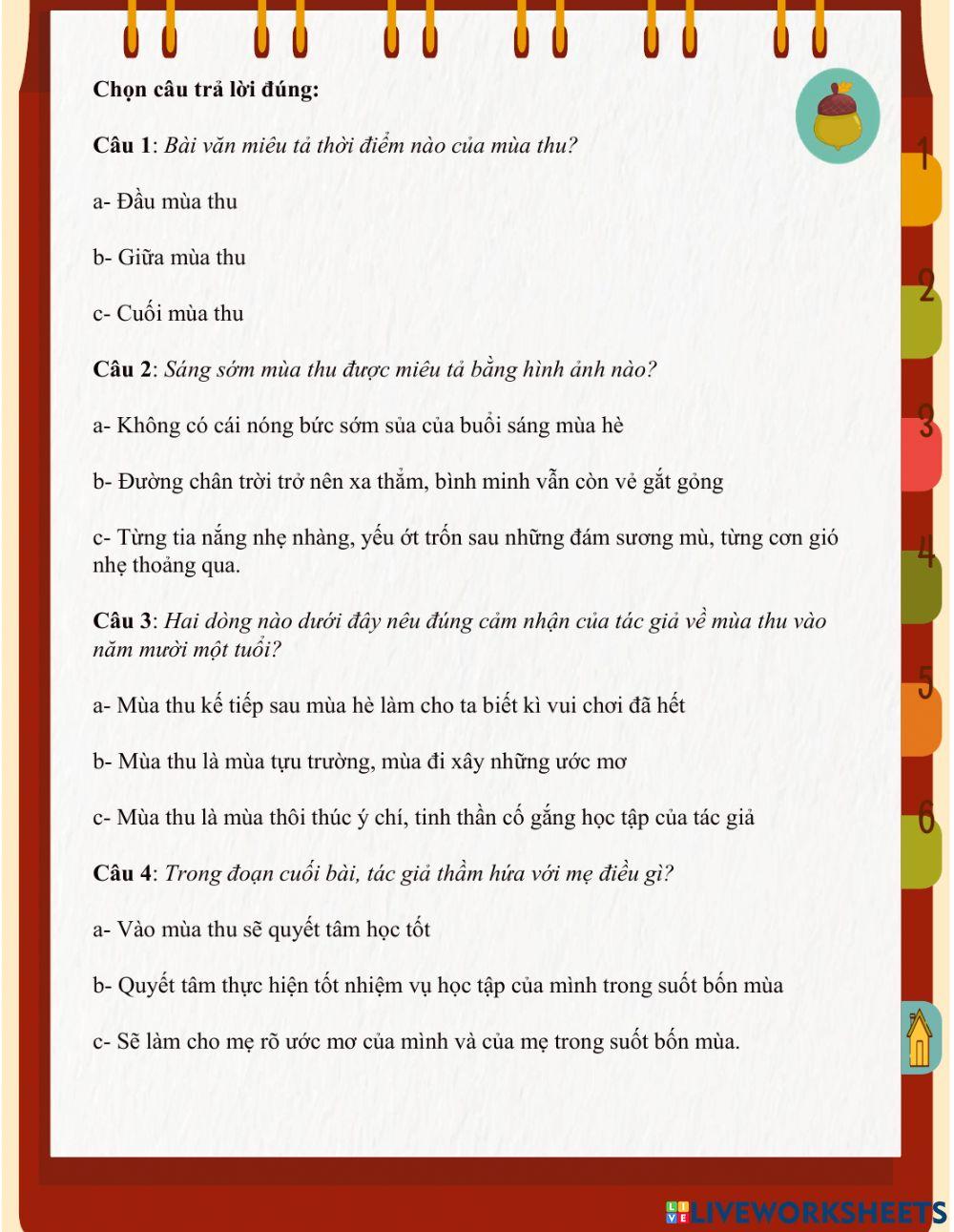 Phiếu bài tập Tiếng Việt 4 Tuần 22